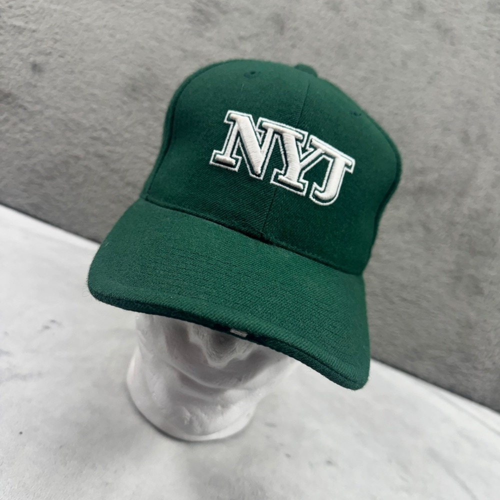 Nike Team New York Jets NYJ Fitted Hat Size 7 Green Wool Vintage NFL Sideline
